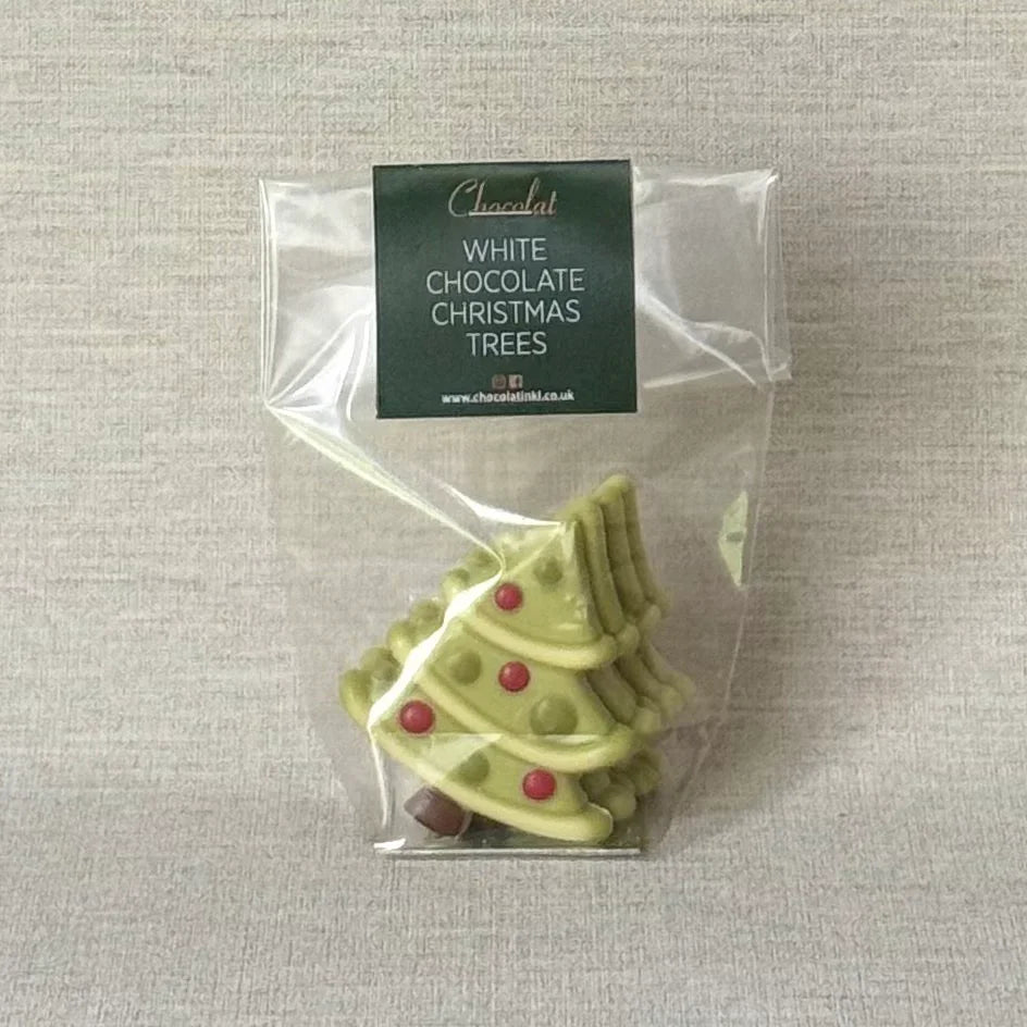White Chocolate Christmas Trees | Gift Bag of 5