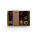 Chocolat in Kirkby Lonsdale Christmassy Caramels gift box featuring 12 assorted festive caramel-filled chocolates.