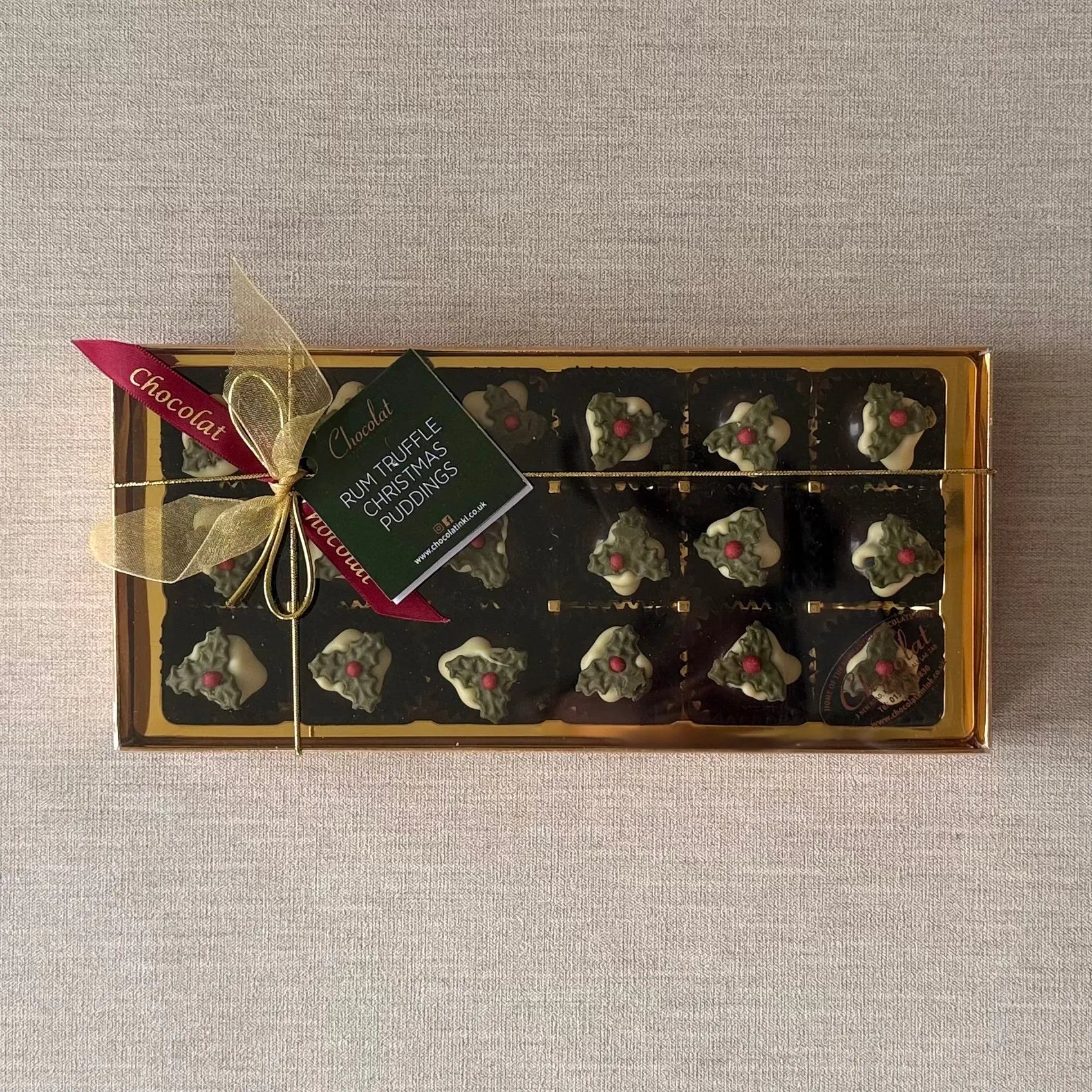 Rum Truffle Christmas Puddings | Gift Box of 18