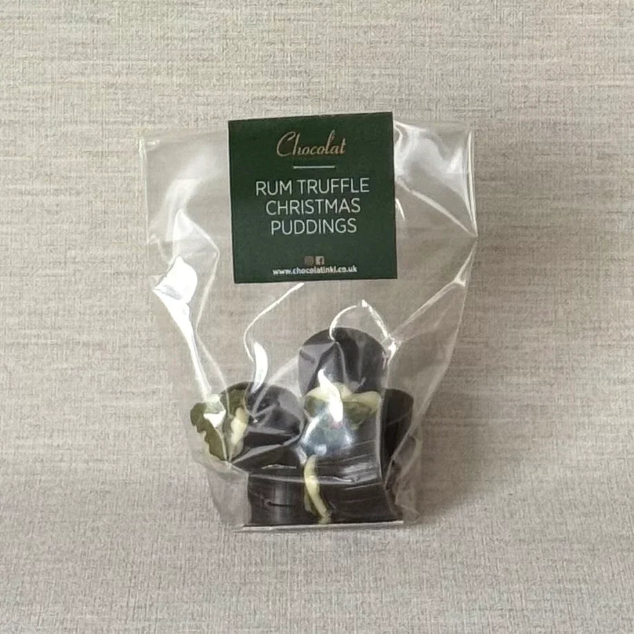 Rum Truffle Christmas Puddings | Gift Bag of 5