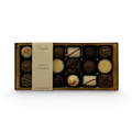 Chocolat in Kirkby Lonsdale Party Puddings gift box containing 18 assorted luxury dessert-inspired chocolates.