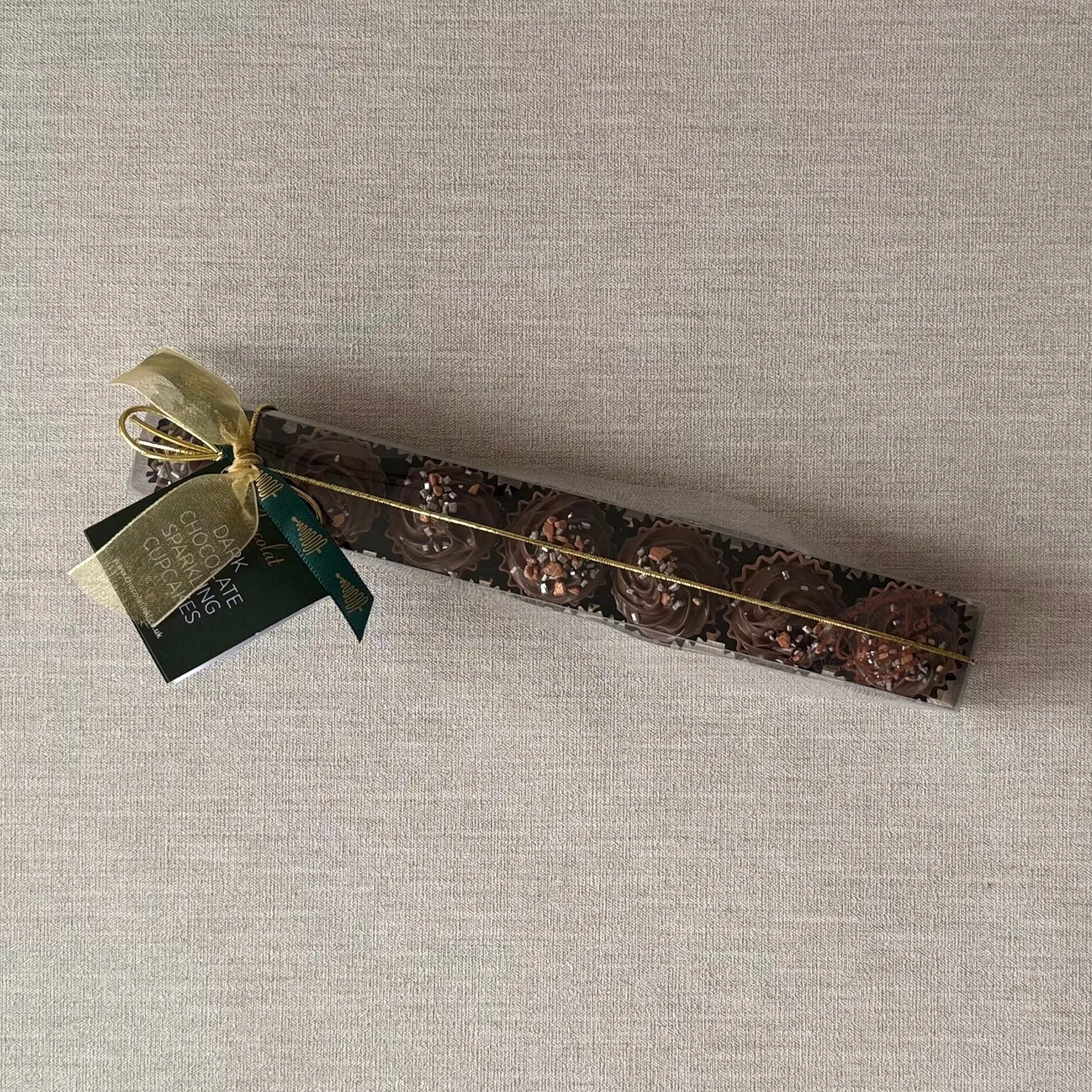 Dark Chocolate Sparkling Cupcakes | Stick Box of 7