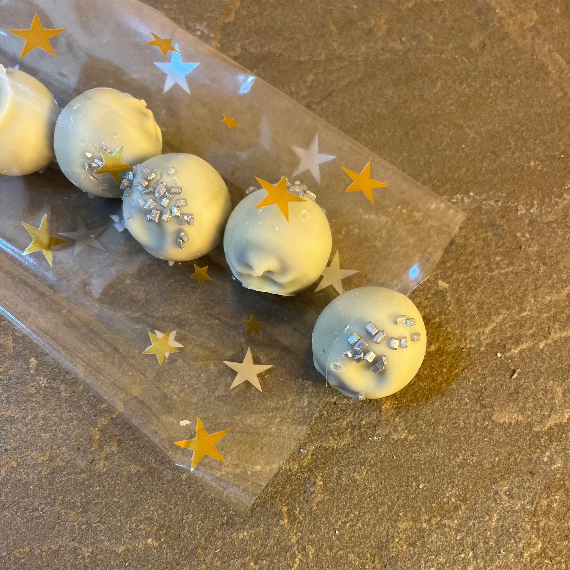 White Chocolate Champagne Baubles