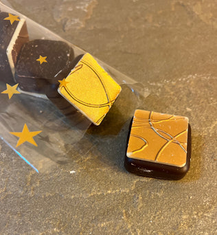 Dark Chocolate Shimmering Salted Caramels