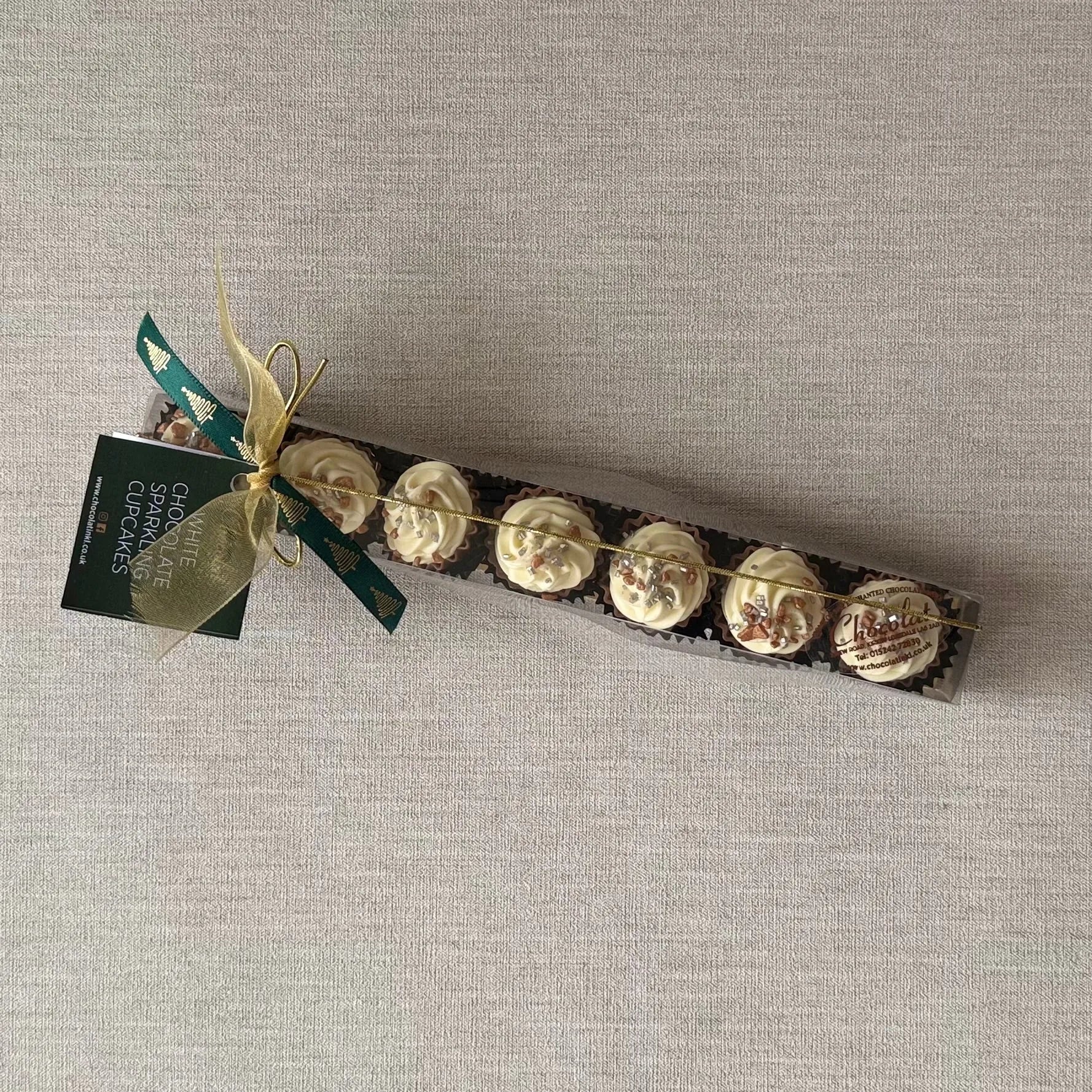 White Chocolate Sparkling Cupcakes | Stick Box of 7