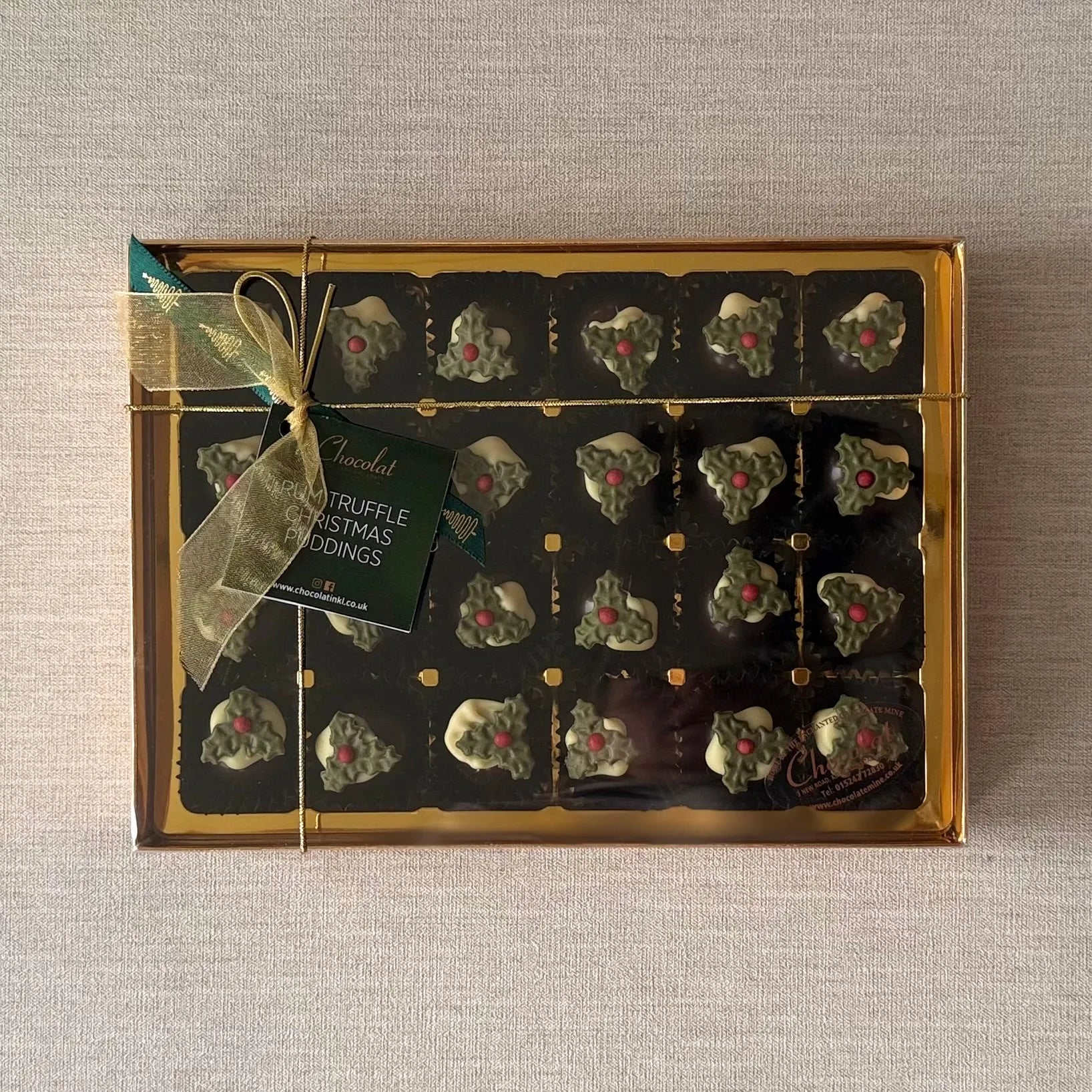 Rum Truffle Christmas Puddings | Gift Box of 24