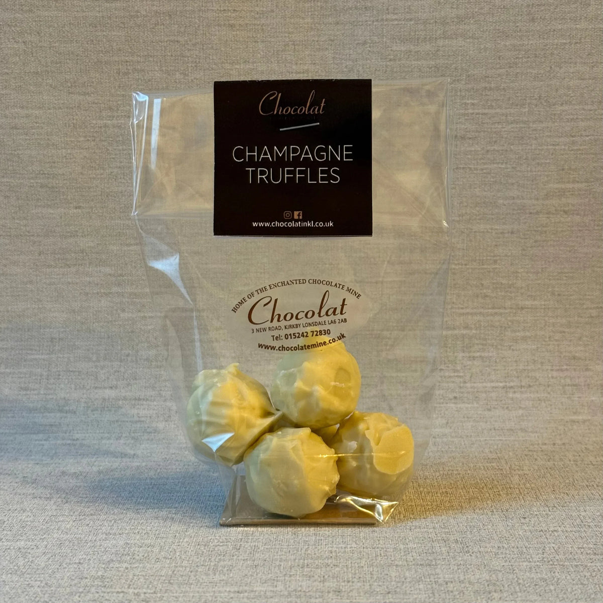 Champagne Truffles | Gift Bag of 5 | Chocolat in Kirkby Lonsdale