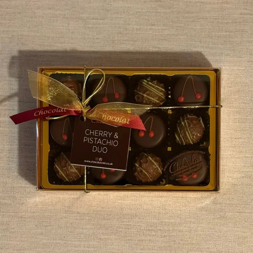 Cherry and Pistachio Duo | Gift Box of 12