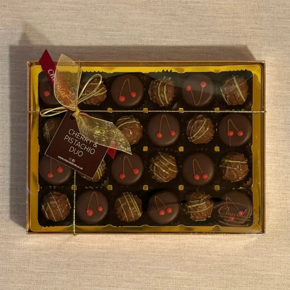 Cherry and Pistachio Duo | Gift Box of 24