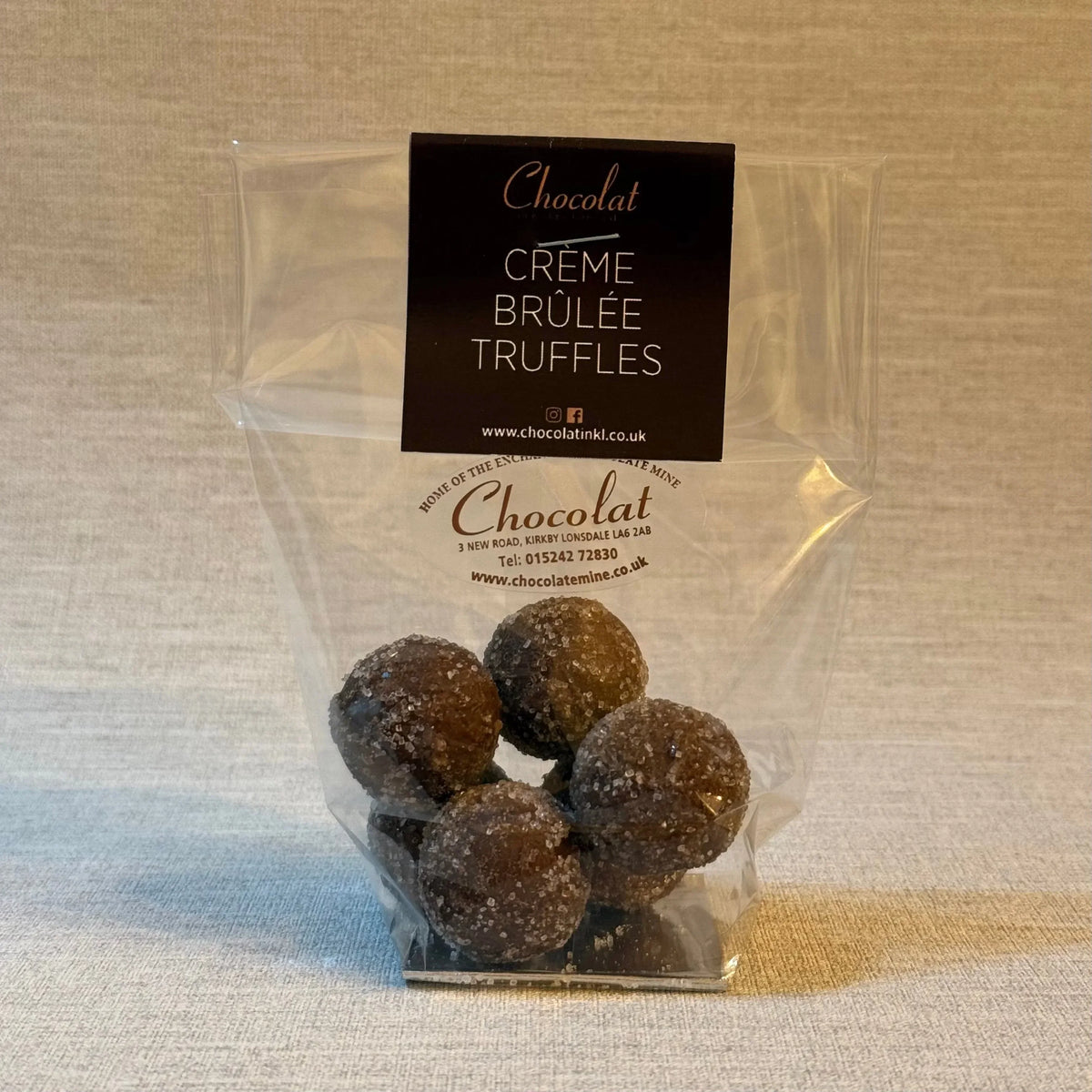 Creme Brûlée Truffles | Gift Bag of 5 | Chocolat in Kirkby Lonsdale
