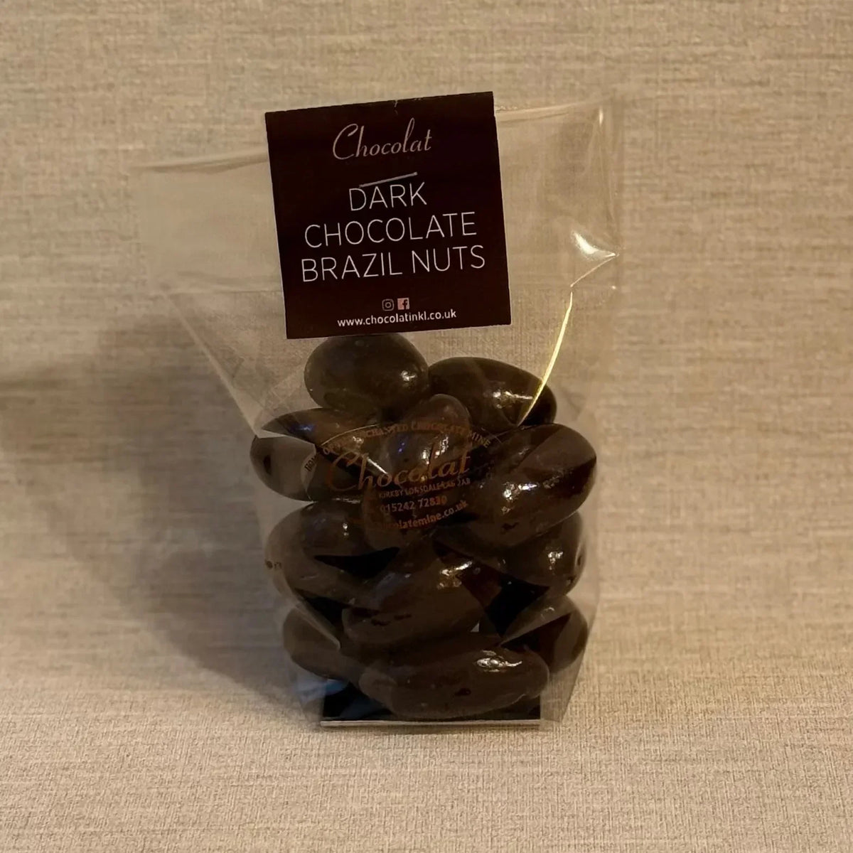 Dark Chocolate Brazil Nuts | Large Bag 150g | Chocolat in Kirkby Lonsdale