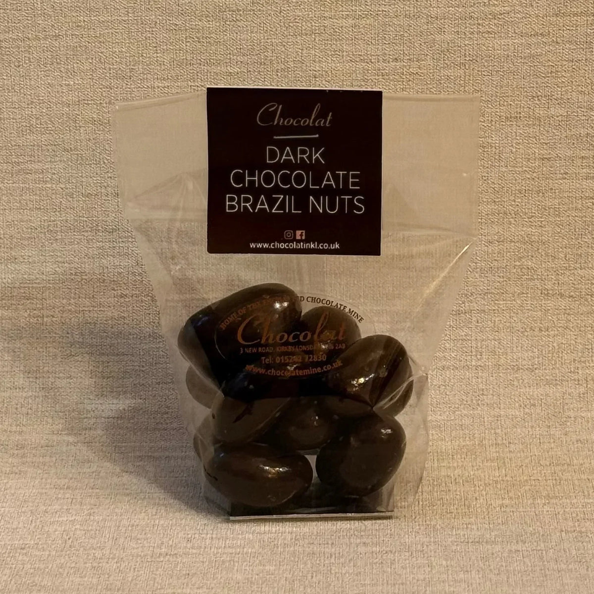 Dark Chocolate Brazil Nuts | Regular Bag 100g | Chocolat in Kirkby Lonsdale