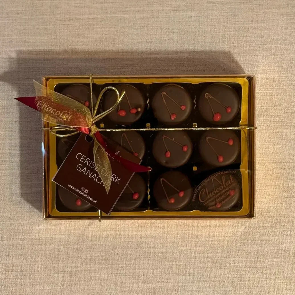 Dark Chocolate Cerise Ganache | Gift Box of 12