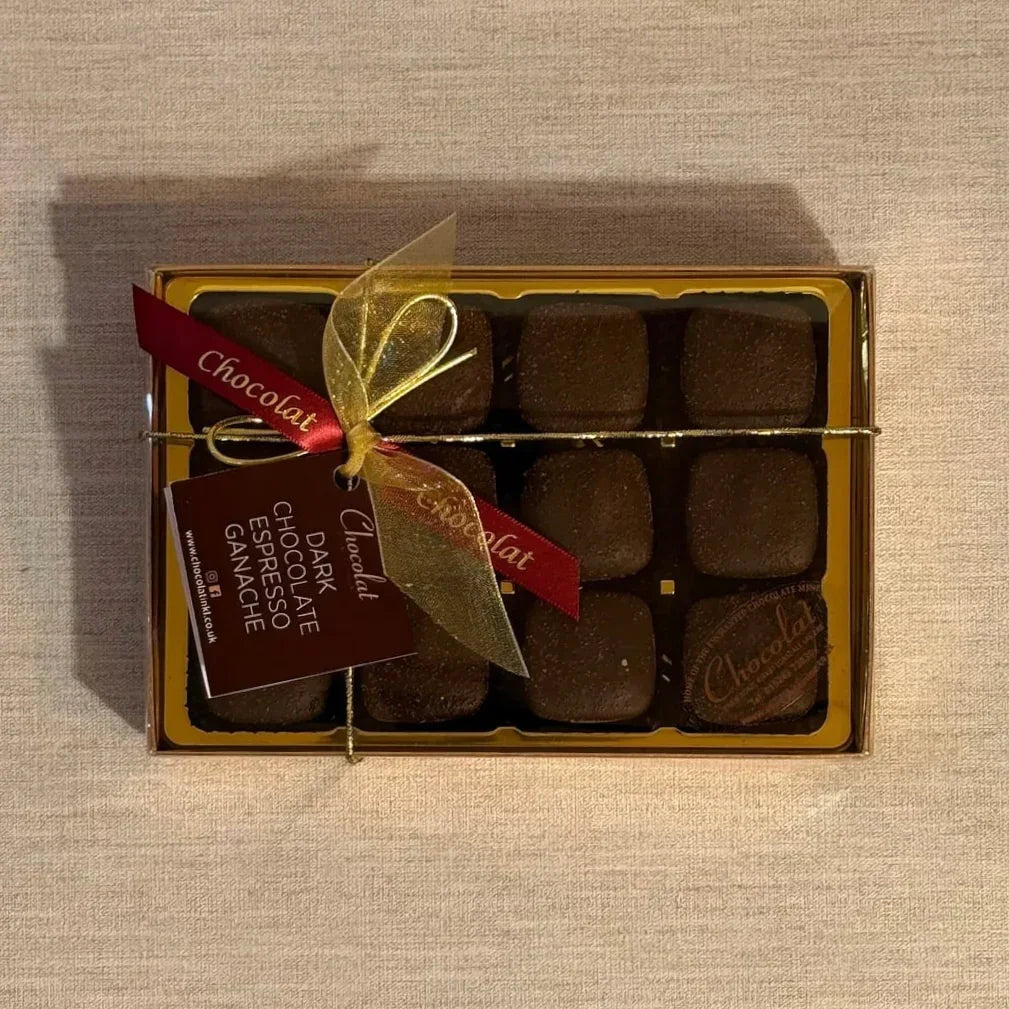 Dark Chocolate Espresso Ganache | Gift Box of 12