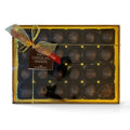Chocolat in Kirkby Lonsdale gift box of 24 dark chocolate covered ginger pieces with a decorative gold ribbon