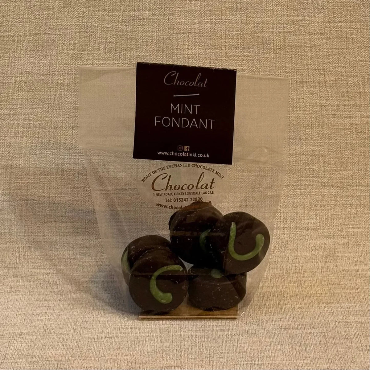 Dark Chocolate Mint Fondants | Gift Bag of 5 | Chocolat in Kirkby Lonsdale