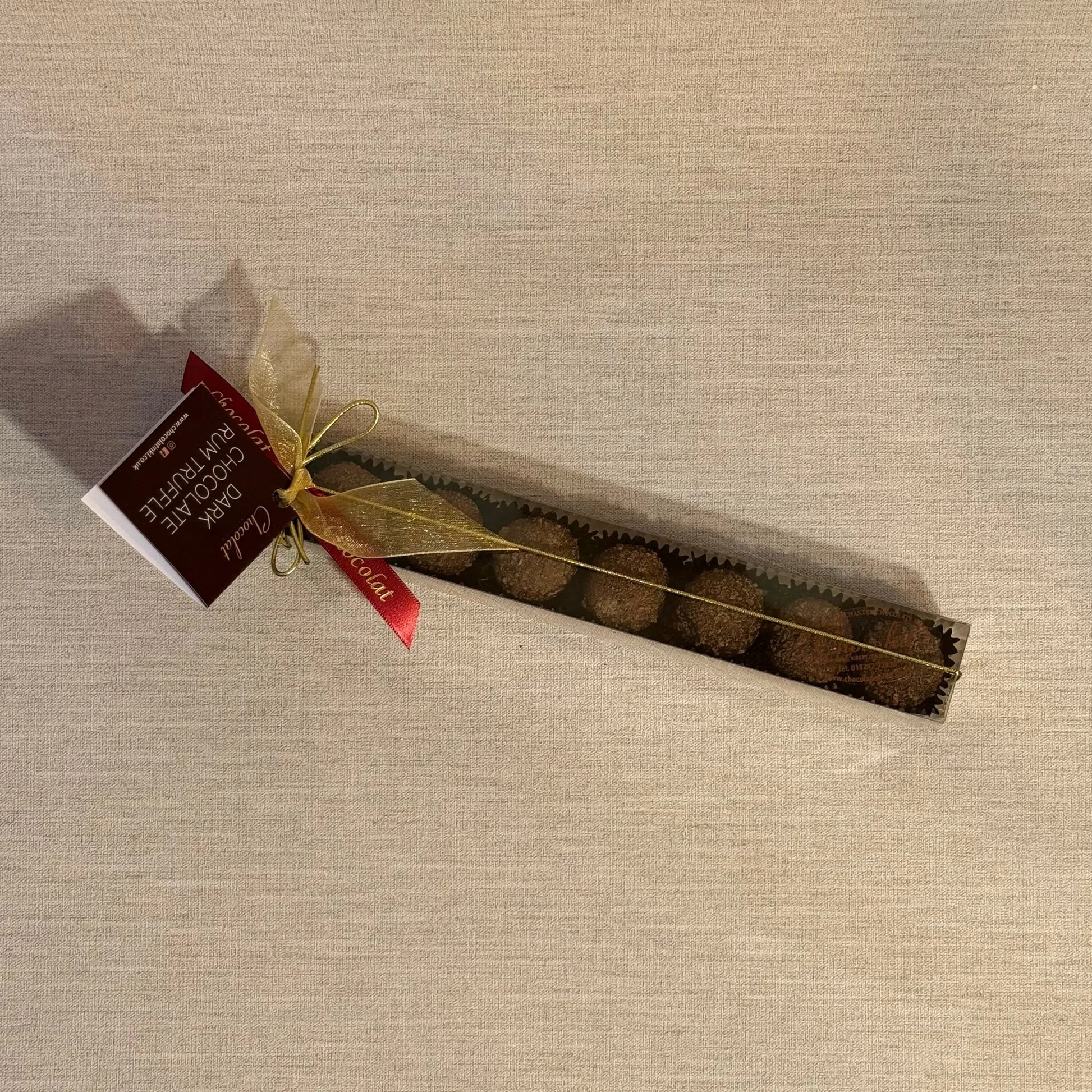 Dark Chocolate Rum Truffles | Stick Box of 8 | Chocolat in Kirkby Lonsdale