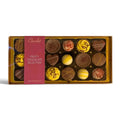 Chocolat in Kirkby Lonsdale gift box of 18 assorted fruit-inspired milk, dark, and white chocolates.