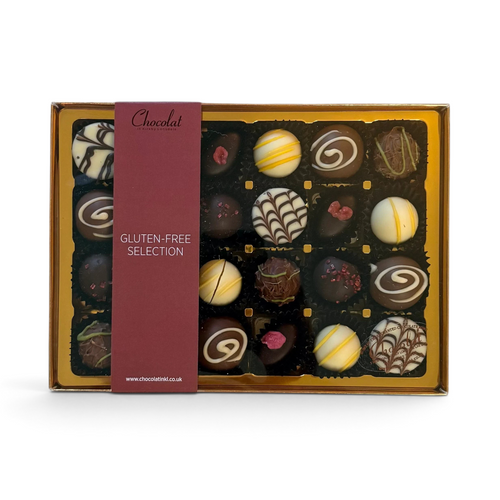 Chocolat in Kirkby Lonsdale gluten-free chocolate gift box with 24 assorted handcrafted truffles and ganaches