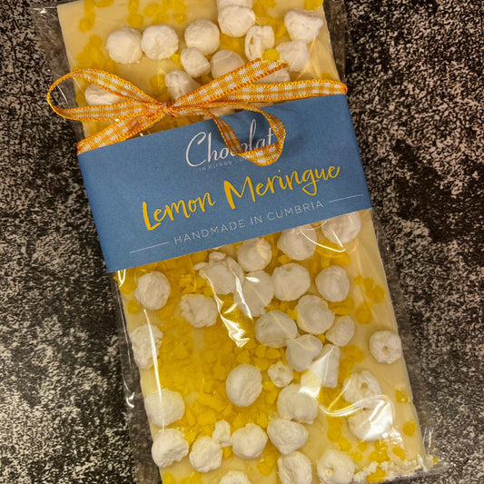 Lemon Meringue White Chocolate Bar | Chocolat in Kirkby Lonsdale