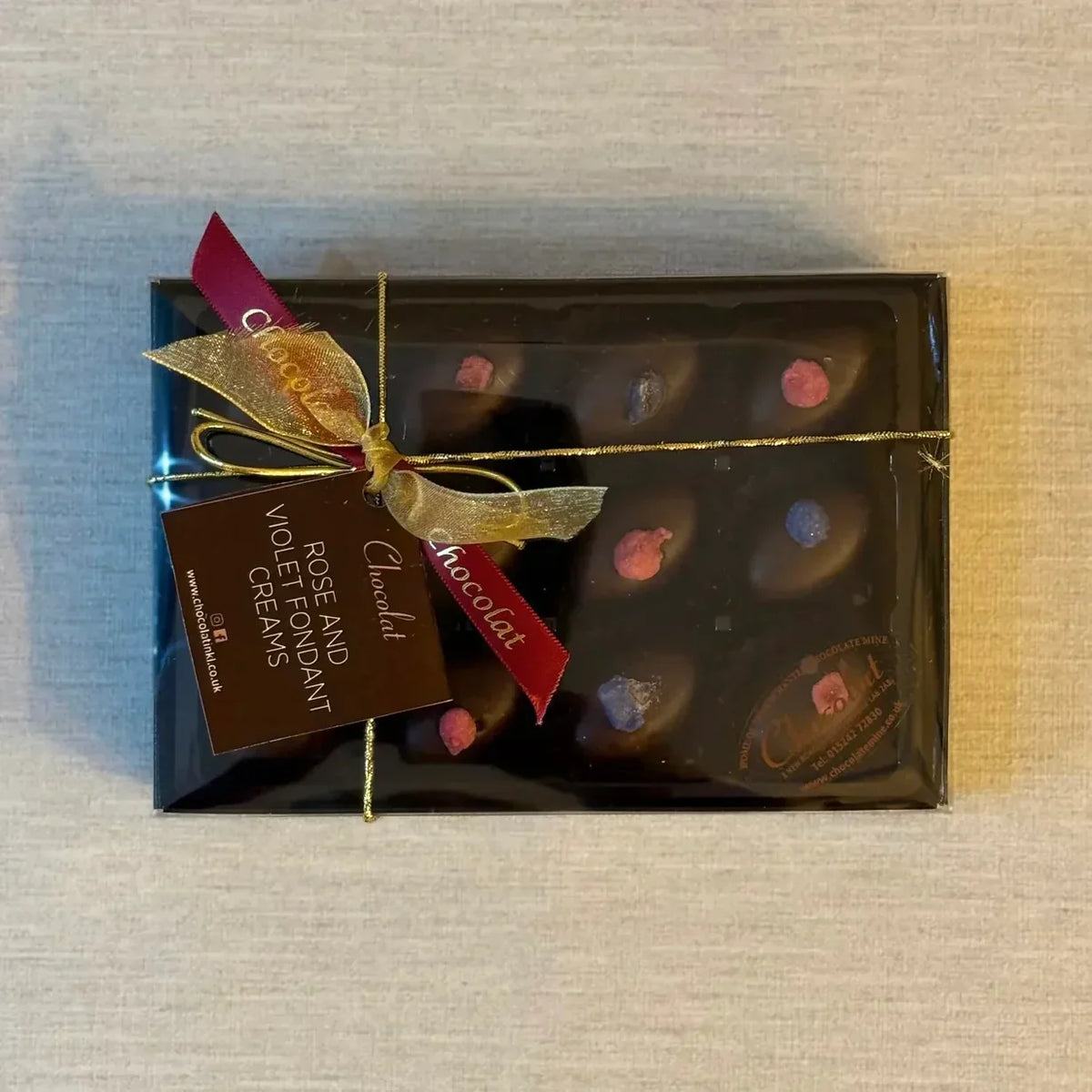 Rose and Violet Fondant Creams | Gift Box of 12