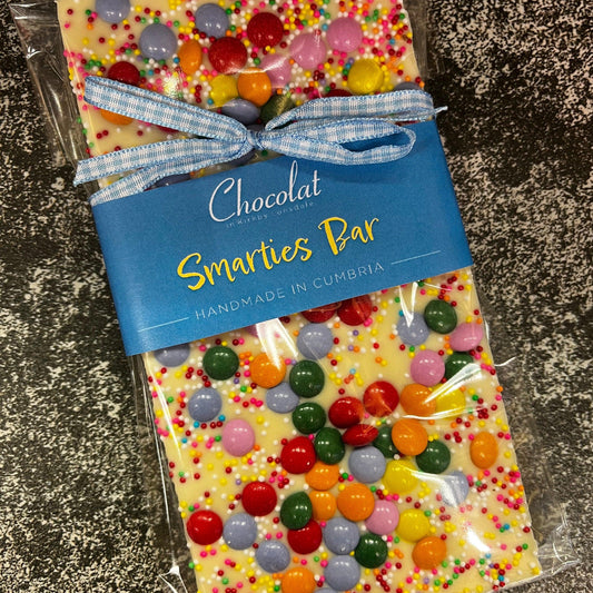 Smarties White Chocolate Bar | Chocolat in Kirkby Lonsdale