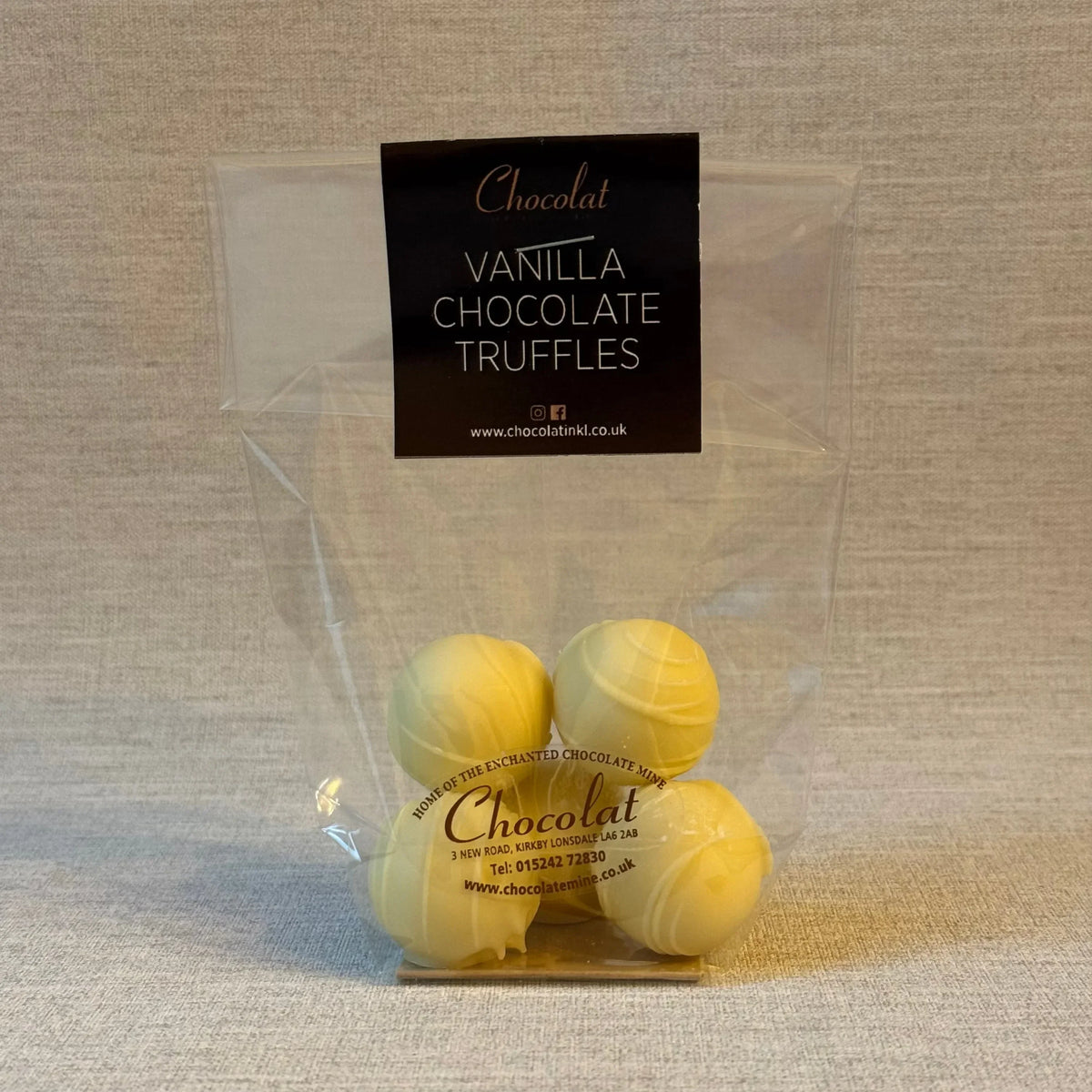 Vanilla Truffles | Gift Bag of 5 | Chocolat in Kirkby Lonsdale