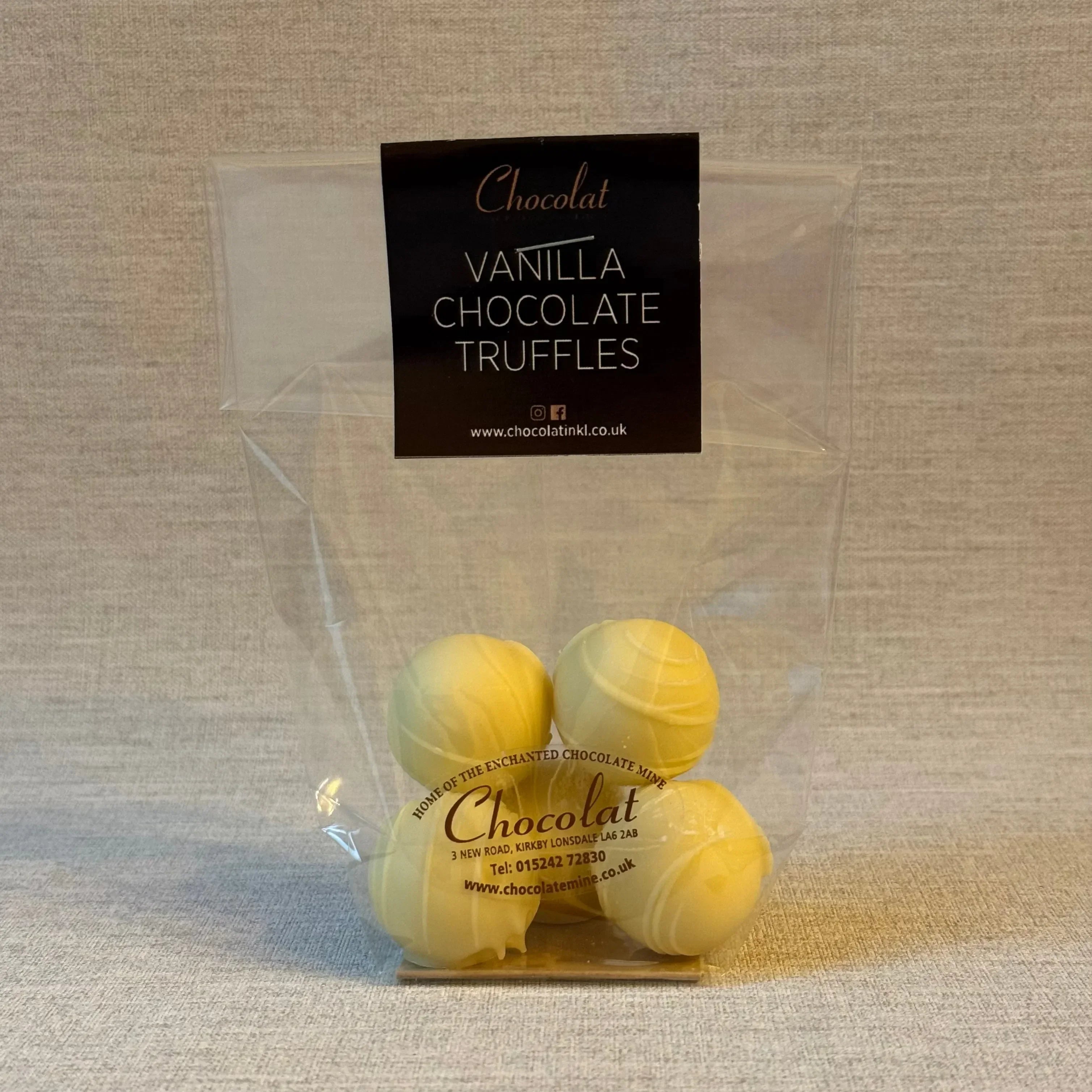 Vanilla Truffles | Gift Bag of 5 | Chocolat in Kirkby Lonsdale