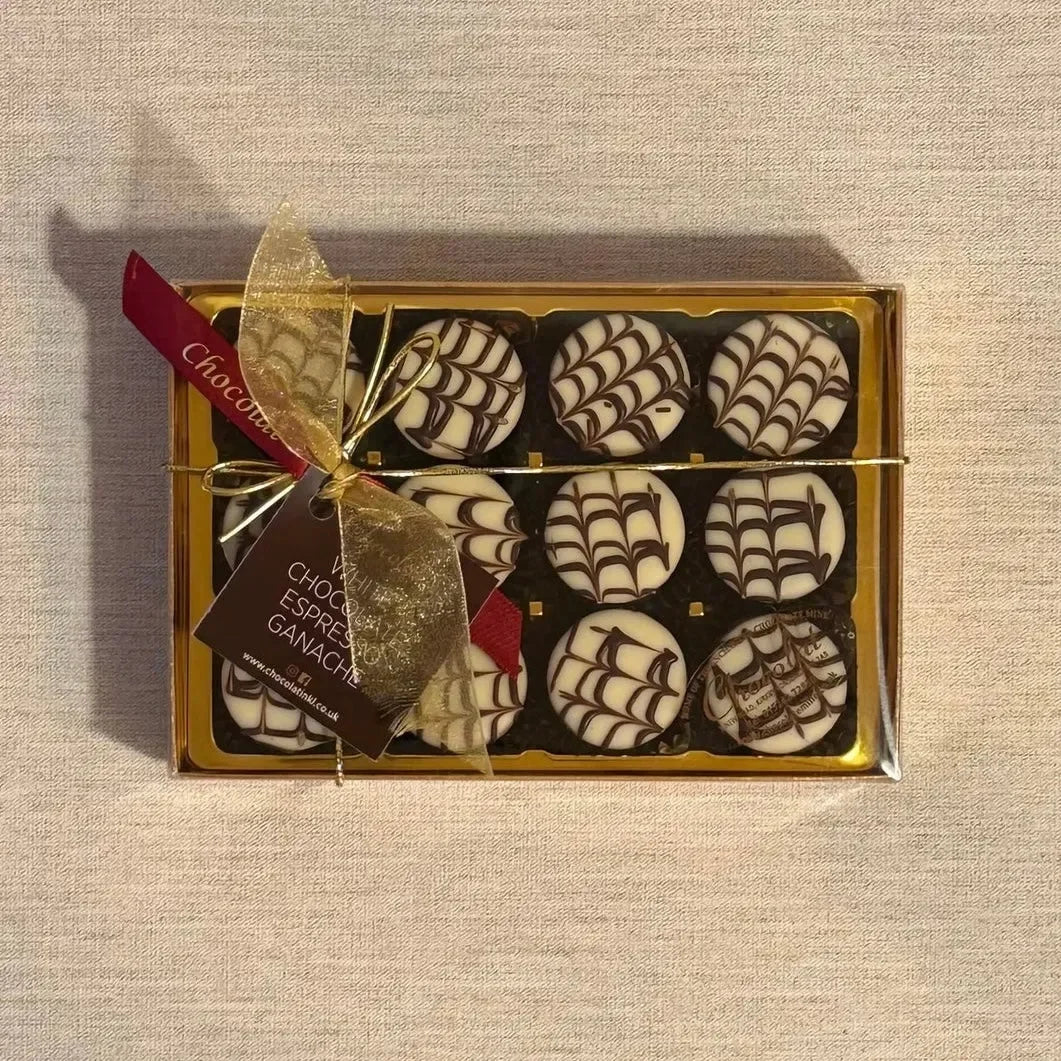 White Chocolate Espresso Ganache | Gift Box of 12