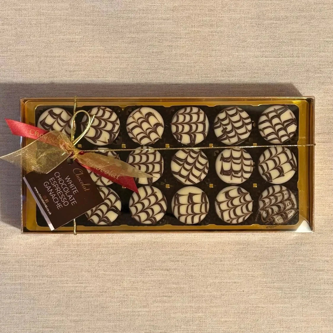 White Chocolate Espresso Ganache | Gift Box of 18