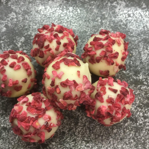 Champagne and Raspberry Truffles - Chocolat in Kirkby Lonsdale