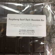Load image into Gallery viewer, Raspberry Swirl Dark Chocolate Bar | Chocolat in Kirkby Lonsdale
