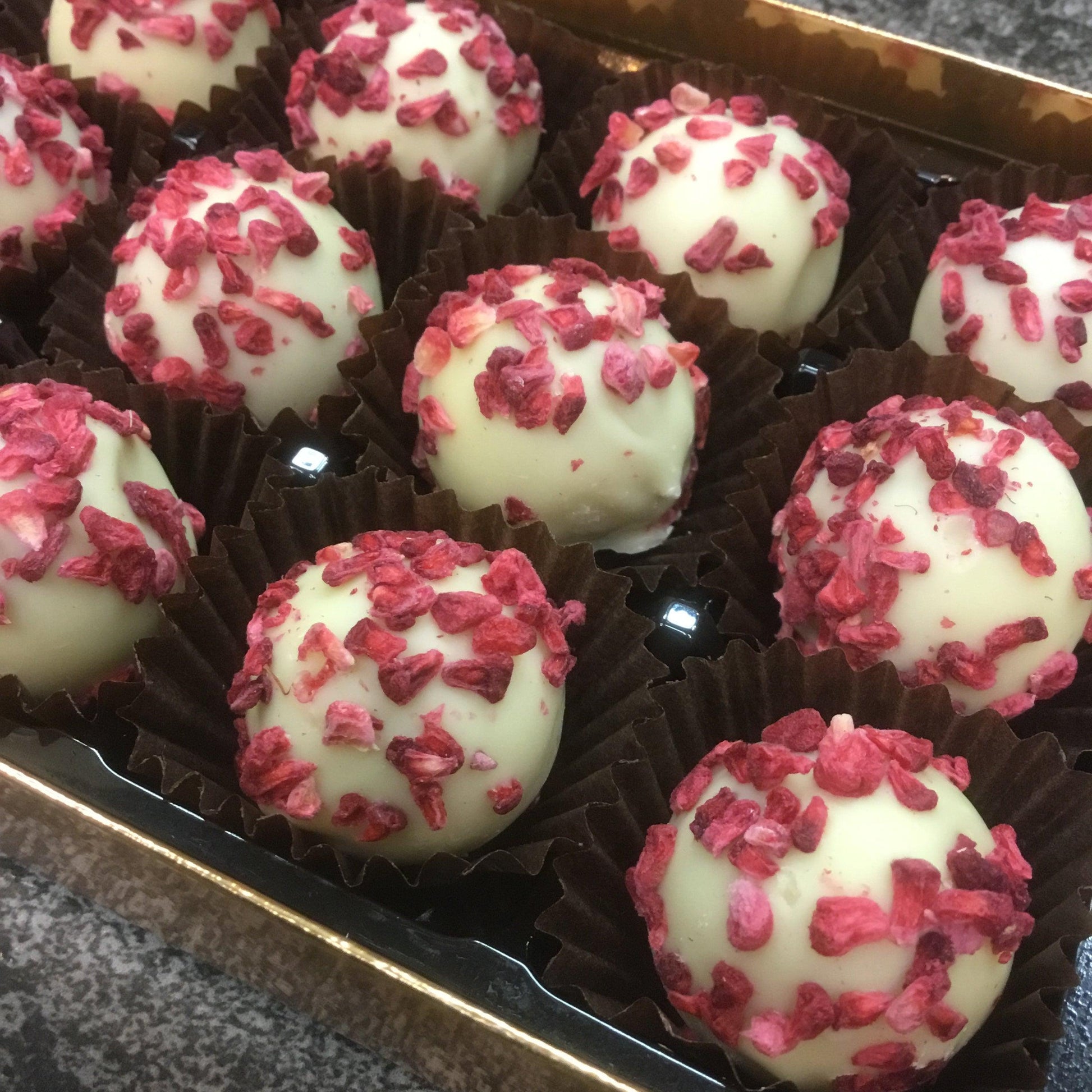 Champagne and Raspberry Truffles | Chocolat in Kirkby Lonsdale