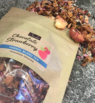 Chocolate Strawberry Loose Leaf Tea | Chocolat in Kirkby Lonsdale