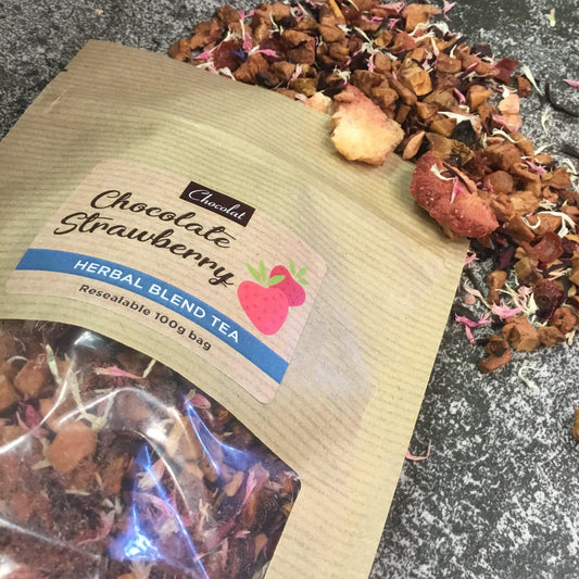 Chocolate Strawberry Loose Leaf Tea | Chocolat in Kirkby Lonsdale