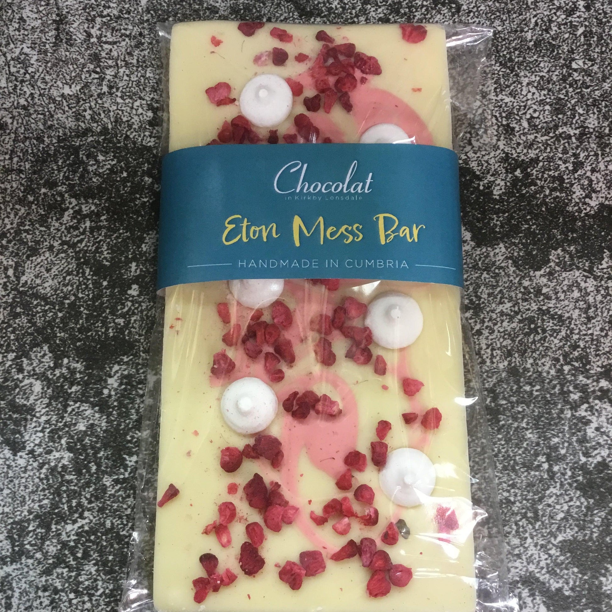 Eton Mess White Chocolate Bar | Chocolat in Kirkby Lonsdale