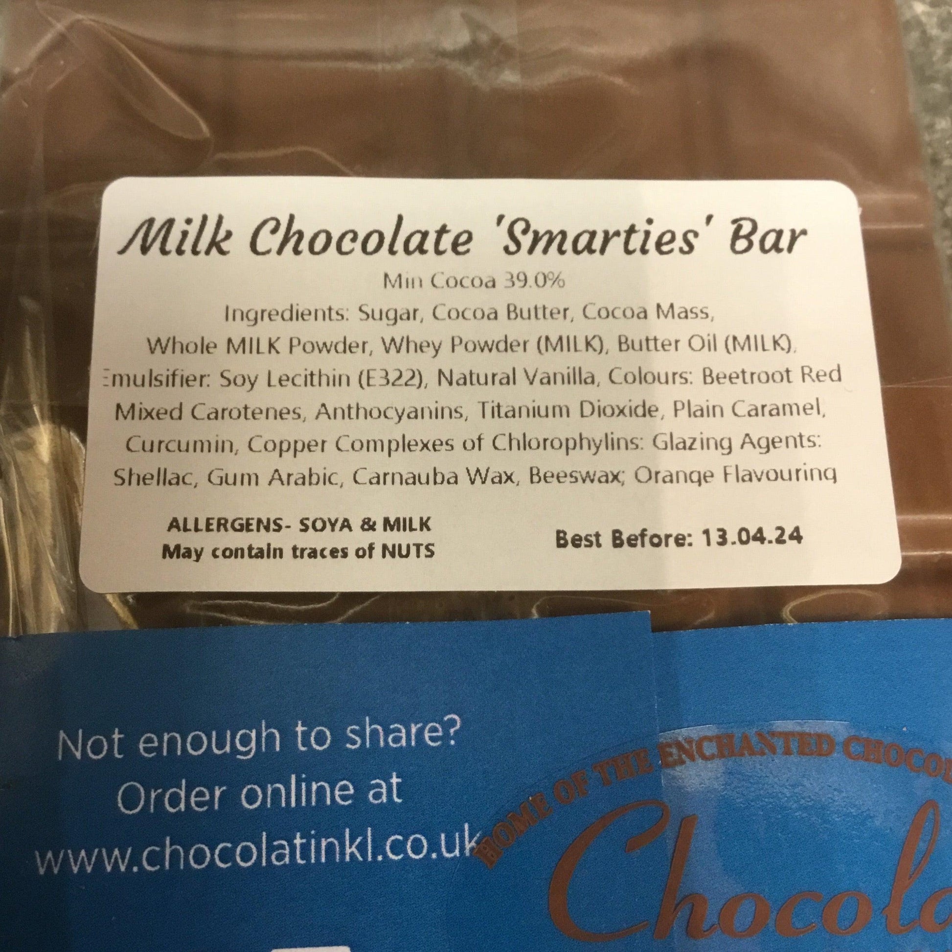 Smarties Milk Chocolate Bar | Chocolat in Kirkby Lonsdale